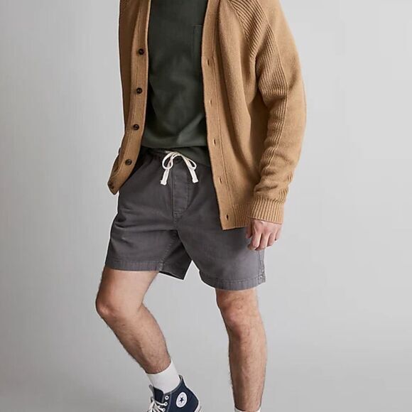 New! Madewell Cotton‎ Everywear Shorts in coastal granite, size XL